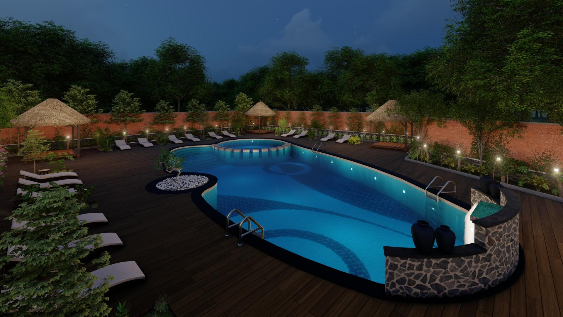 Swmmingpool in Mandara farmland